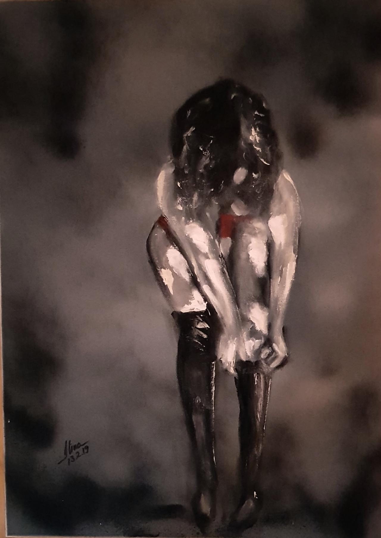 ArteDiAlina.com painting: Red panty